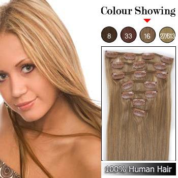 Clips-in Remy Human Hair Extensions #16