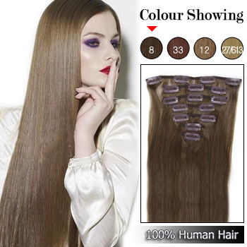Clips-in Remy Human Hair Extensions #8
