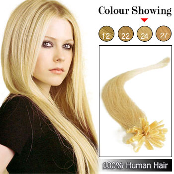 Nail Tip Human Prebond Hair Extensions #24