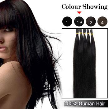 Stick/I Tip Human Prebond Hair Extensions #1B