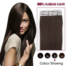 Glue Tape Remy Hair Extensions #2 Dark Brown